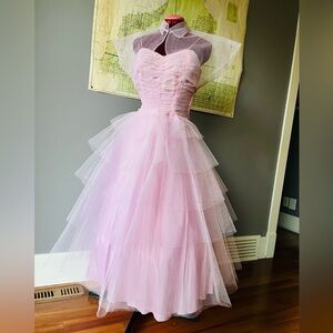 Vintage Pink Tulle Dress